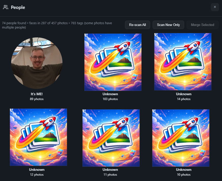 People face detection in Speedy SlideShow 25